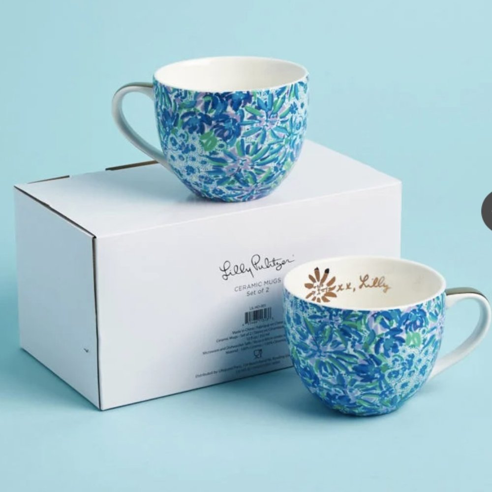 Lilly Pulitzer Ceramic Mugs (Set of 2)